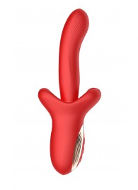 Красный вибратор с постукивающим эффектом - 22 см. - Secwell