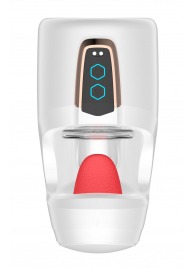 Белый мастурбатор с язычком и возвратно-поступательными движениями - Secwell - в Королеве купить с доставкой