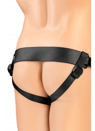 Телесный фаллопротез на черных ремнях Conall - 15 см. - ToyFa - купить с доставкой в Королеве