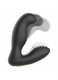 Черный вибромассажер простаты с ротацией и пультом ДУ - Ibiza - в Королеве купить с доставкой