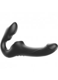 Черный безремневой страпон с 3 моторами - Ibiza - купить с доставкой в Королеве