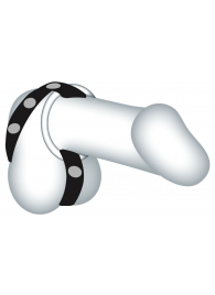 Подхват для мошонки с 3 съемными эрекционными кольцами Leder-Riemen - Orion - в Королеве купить с доставкой