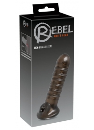 Насадка на пенис Rebel smoke с рёбрышками и отверстием под мошонку - Orion - в Королеве купить с доставкой