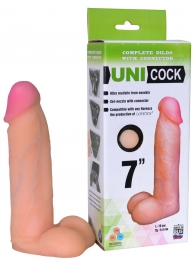 Фаллическая насадка Харнесс UNICOCK 7  - 19 см. - LOVETOY (А-Полимер) - купить с доставкой в Королеве