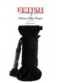Черная веревка для фиксации Deluxe Silky Rope - 9,75 м. - Pipedream - купить с доставкой в Королеве