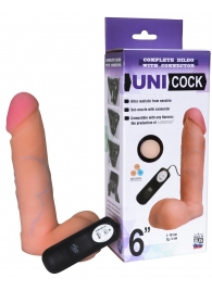 Фаллическая насадка Харнесс UNICOCK 6  с вибрацией - 18 см. - LOVETOY (А-Полимер) - купить с доставкой в Королеве