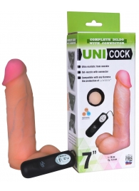Фаллическая насадка Харнесс UNICOCK 7  с вибрацией - 19 см. - LOVETOY (А-Полимер) - купить с доставкой в Королеве