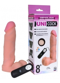 Фаллическая насадка Харнесс UNICOCK 8  с вибрацией - 20 см. - LOVETOY (А-Полимер) - купить с доставкой в Королеве