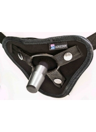 Страпон с 2 насадками и вибрацией UniStrap - 19 и 12 см. - LOVETOY (А-Полимер) - купить с доставкой в Королеве