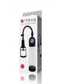 Чёрная вакуумная помпа A-toys с манометром и прозрачной колбой - A-toys - в Королеве купить с доставкой