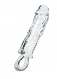 Прозрачная насадка с петлёй для фиксации - 14 см. - ToyFa - в Королеве купить с доставкой