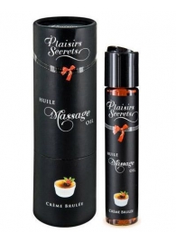 Массажное масло с ароматом крем брюле Huile de Massage Gourmande Creme Brulée - 59 мл. - Plaisir Secret - купить с доставкой в Королеве