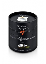 Массажная свеча с ароматом кокоса Bougie de Massage Gourmande Coco - 80 мл. - Plaisir Secret - купить с доставкой в Королеве