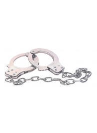 Наручники из металла с длинной цепочкой CHROME HANDCUFFS METAL HANDCUFFS W. KEY - NMC - купить с доставкой в Королеве