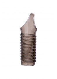 Дымчатая насадка с рёбрышками и подхватом мошонки ToyFa XLover - 12,5 см. - ToyFa - в Королеве купить с доставкой