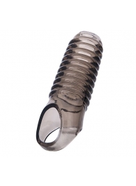 Дымчатая насадка с рёбрышками и подхватом мошонки ToyFa XLover - 12,5 см. - ToyFa - в Королеве купить с доставкой