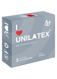 Презервативы с рёбрами Unilatex Ribbed - 3 шт. - Unilatex - купить с доставкой в Королеве