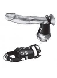 Кольцо на член и мошонку Cock Ring With 2  Ball Stretcher And Optional Weight Ring - BlueLine - в Королеве купить с доставкой