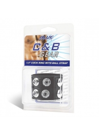 Ремень на член и мошонку 1.5  Cock Ring With Ball Strap - BlueLine - купить с доставкой в Королеве