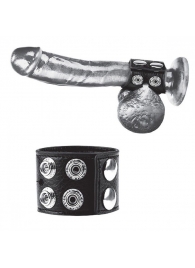Ремень на член и мошонку 1.5  Cock Ring With Ball Strap - BlueLine - купить с доставкой в Королеве