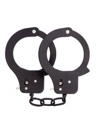 Чёрные наручники из листового металла BONDX METAL CUFFS BLACK - Dream Toys - купить с доставкой в Королеве