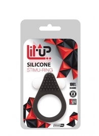 Чёрное эрекционное кольцо LIT-UP SILICONE STIMU RING 1 BLACK - Dream Toys - в Королеве купить с доставкой