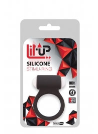 Чёрное эрекционное виброкольцо LIT-UP SILICONE STIMU RING 3 BLACK - Dream Toys - в Королеве купить с доставкой