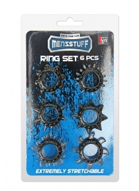 Набор из 6 дымчатых эрекционных колец MENZSTUFF 6PC STRECHEABLE RING SET - Dream Toys - в Королеве купить с доставкой