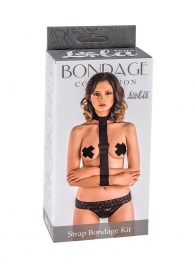 Ошейник с длинной лентой и наручниками Strap Bondage Kit One Size - Lola Games - купить с доставкой в Королеве