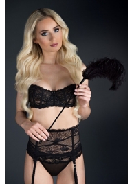 Стек с большим чёрным пером Large Feather Tickler - 65 см. - Blush Novelties - купить с доставкой в Королеве