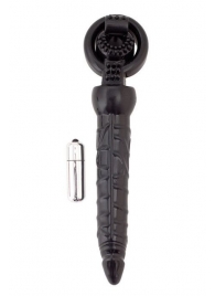 Черная вибронасадка с анальным стимулятором - ToyFa - в Королеве купить с доставкой