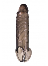 Дымчатая фаллическая насадка с подхватом и закрытой головкой - 16,2 см. - ToyFa - в Королеве купить с доставкой