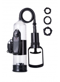 Вакуумная помпа A-toys с вибропулей и эрекционными кольцами - A-toys - в Королеве купить с доставкой