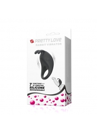 Чёрное эрекционное кольцо с вибрацией Rabbit Vibrator - Baile - в Королеве купить с доставкой