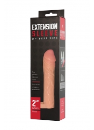 Телесная насадка-удлинитель Extension sleeve с подхватом - 17 см. - Sitabella - в Королеве купить с доставкой