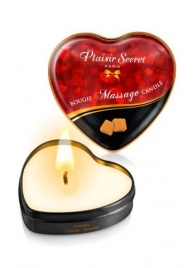 Массажная свеча с ароматом карамели Bougie Massage Candle - 35 мл. - Plaisir Secret - купить с доставкой в Королеве