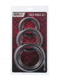 Набор из 3 чёрных эрекционных колец - ToyFa - в Королеве купить с доставкой