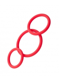 Набор из 3 красных эрекционных колец различного диаметра - ToyFa - в Королеве купить с доставкой