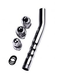 Металлический анальный душ с тремя насадками - ToyFa - купить с доставкой в Королеве