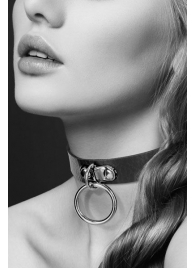 Узенький ошейник из полиуретана с кольцом - Bijoux Pour Toi - купить с доставкой в Королеве