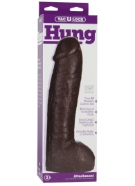 Большая насадка для трусиков Vac-U-Lock Realistic Hung - 31,7 см. - Doc Johnson - купить с доставкой в Королеве