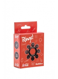 Чёрное эрекционное кольцо Rings Bubbles - Lola Games - в Королеве купить с доставкой