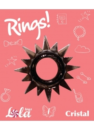 Чёрное эрекционное кольцо Rings Cristal - Lola Games - в Королеве купить с доставкой