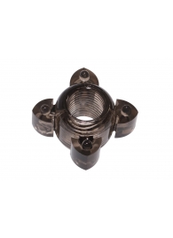 Чёрное эрекционное кольцо Rings Screw - Lola Games - в Королеве купить с доставкой