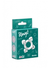 Прозрачное эрекционное кольцо Rings Screw - Lola Games - в Королеве купить с доставкой