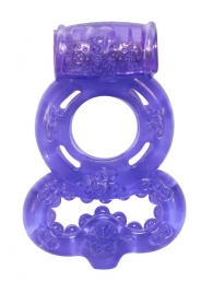Фиолетовое эрекционное кольцо Rings Treadle с подхватом - Lola Games - в Королеве купить с доставкой