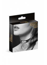 Черный чокер с двумя кольцами - Bijoux Pour Toi - купить с доставкой в Королеве