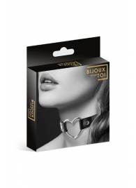 Чёрный чокер с кольцом в форме сердца - Bijoux Pour Toi - купить с доставкой в Королеве