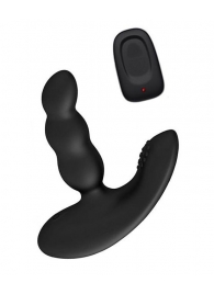 Черный силиконовый стимулятор простаты Levett Nitoc с пультом ДУ - Levett - в Королеве купить с доставкой