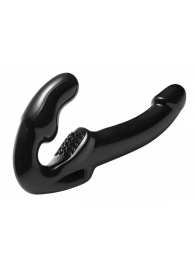 Чёрный безремневой страпон Revolver - XR Brands - купить с доставкой в Королеве